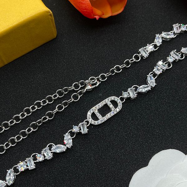 

designer necklace bracelet sets for women luxurys jewelry fashion chains silver diamonds necklaces mens bracelets girls ornaments 2302071bf