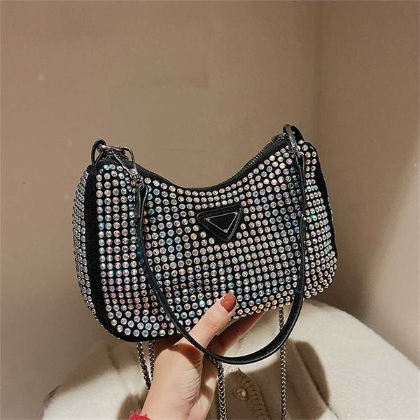 

79% off bags outlet store pearl chain new single shoulder oblique span women's shiny full diamond rhinestone small square bag korean ca