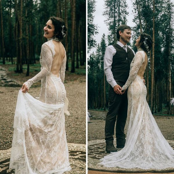 

2023 new weeding dresses ball gown high neck backless bridal gowns lace appliques puffy sweep train wedding dress, White