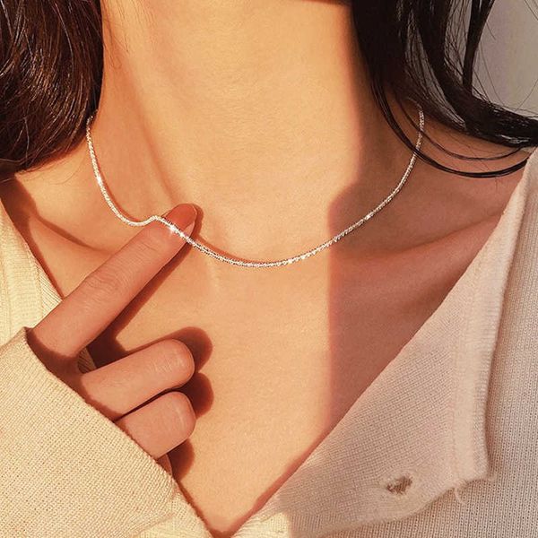

s popular silver color sparkling clavicle chain choker for women girl elegant butterfly pendant necklace jewelry party 0206