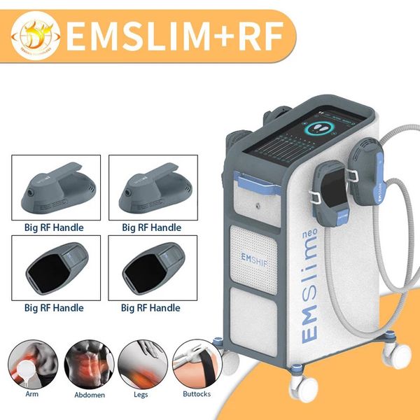 

4 handles ems slimming 7 tesla emslim neo hiemt with rf muscle stimulator electromagnetic machine body contouring fat burning muscle bulid