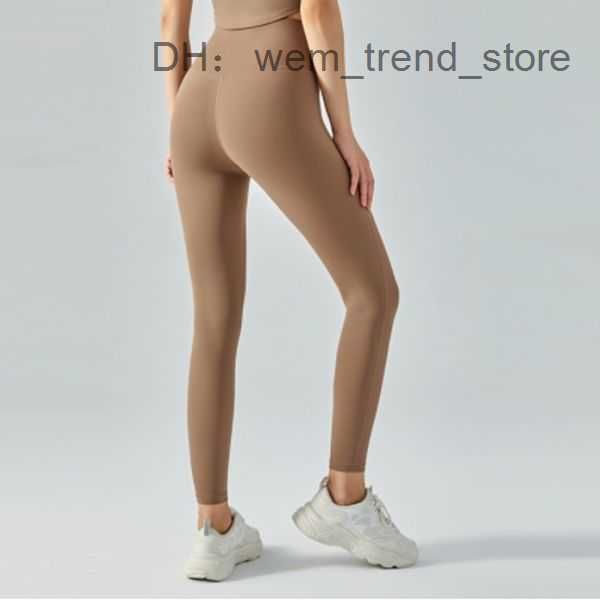 

lemon lulus alo yoga pants high elastic nude feeling peach hip no embarrassment thread closing double sided brushed sports fitness 1 eh21, Black