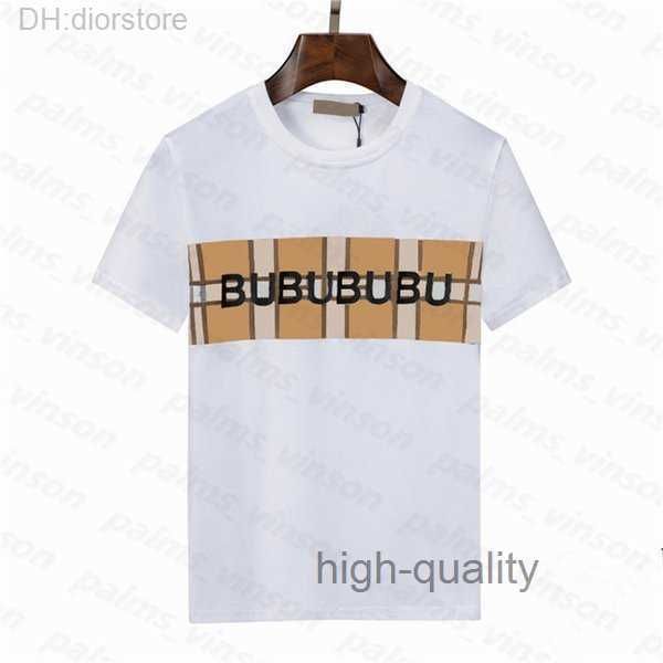 

2023 burtshirts designers mens t-shirts high-end quality t-shirts tees man s casual chest letter shirt luxurys clothing street shortspwj3, White;black
