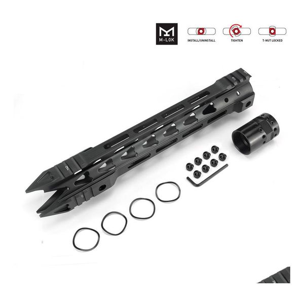 

scopes alu 12 inch l super slim ar15 mlok handguard fittings nut quad rail float picatinny scope mount drop delivery tactical gear a dhqxa