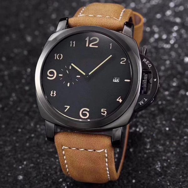 

on big dial dress business men watch famous quartz watches mens montre homme fashion sports man wristwatch reloj hombre239s, Slivery;brown