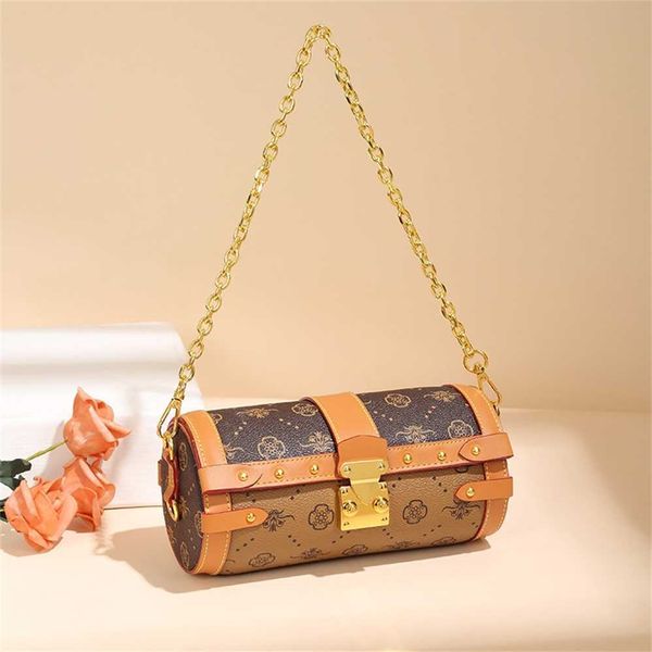 

designer handbag store 60% off 2023 trendy old flower cylinder wide strap babylon chain single shoulder diagonal cross holder bag female