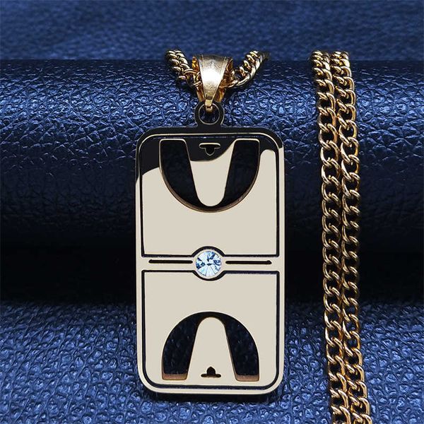 

pendant s hip hop crystal stainless steel basketball court sports women black color necklace jewelry collier chaine nxh336s06 0206, Silver