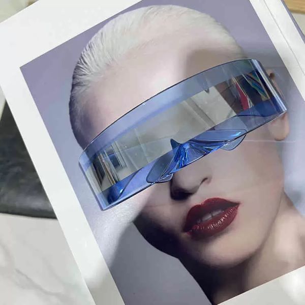 

sunglasses 21 science and technology sense glasses network red bouncing di hip hop cyberpunk one men's women's, Black