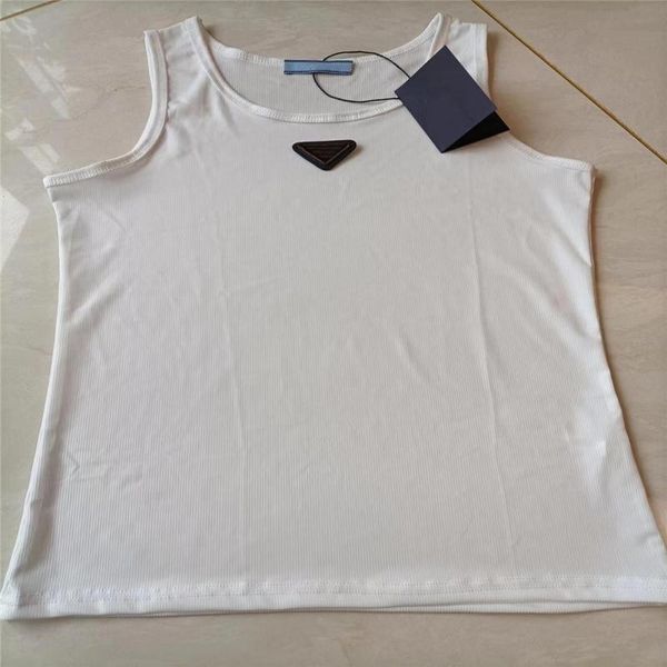

designer knit vest for women sweaters t shirts school wear striped letter sleeveless knits classic style ladies pullover, White