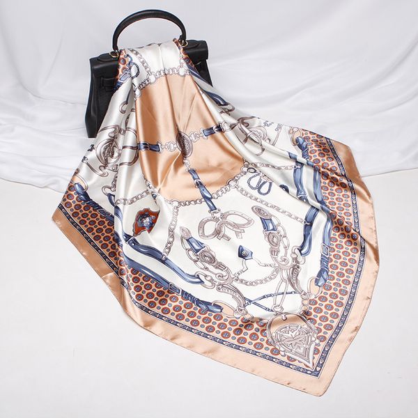 

scarf shawl for women design gift scarf letters print floral neck scarfs outdoor beach shawl hair scarf headscarf cravat bag decoration luxu, Blue;gray