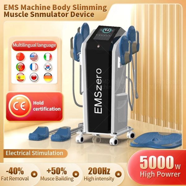 

blue-black powerful 4 handles ems neo electromagnetic body weight machine slimming ems muscle stimulate fat removal body slimming build musc