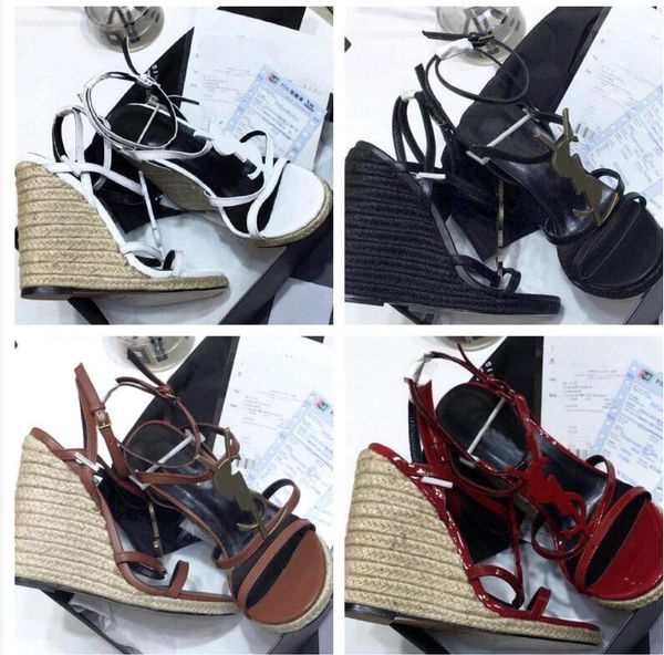 

summer women sandals high heels women cassandra wedges straps buckle platform buckled slingback completes bedazzling style, Black