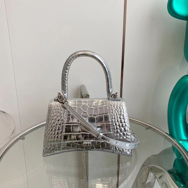 

7a quality designer hourglass bag women lady bag handbags straps shoulder mini style crossbody tote purse genuine leather crocodile skin gra