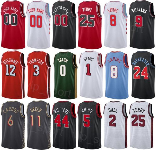 

printed city basketball javonte green jersey 24 dalen terry 25 goran dragic 1 andre drummond 3 patrick williams 44 derrick jones jr 5 denzel, Black;red