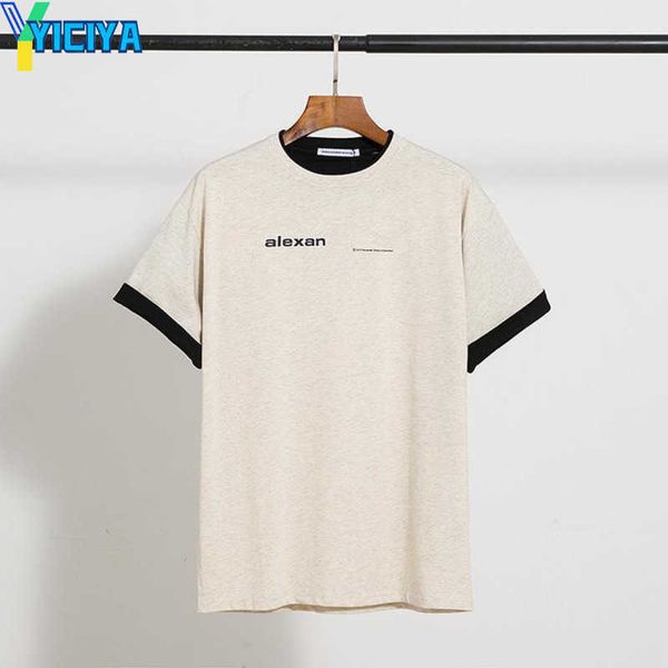 

men's t-shirts yiciya fashion ale---wang brand letter short sleeve t-shirt and summer casual y2k clothesss to 2xl, White;black