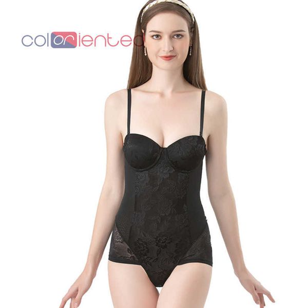

waist and abdominal shapewear coloriented 20260 lace floral bodysuit women buttlifter shaper underwear high slimming corset lingerie 0719