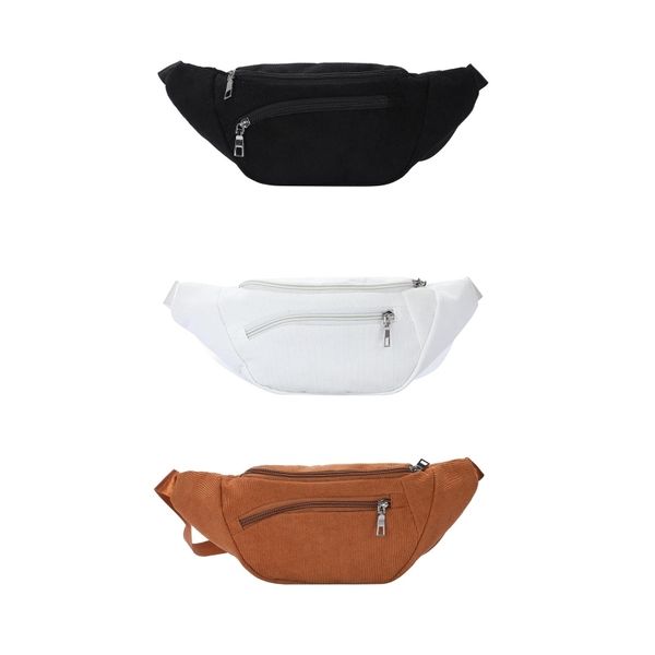 

waist bags fanny pack corduroy bag zippered chest sling sport travel pouch 230208