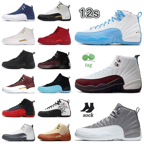 

2022 with socks jumpman 12 mens basketball shoes high og 12s stealth grey hyper royal stealth black taxi university gold game dark concord t