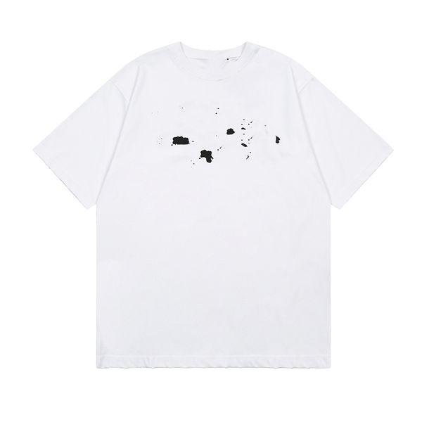 

2023fashion men's t-shirt luxury design men's t-shirts balencaigaity retro decoration cotton soft anti-wrinkle letter printing cas, White;black