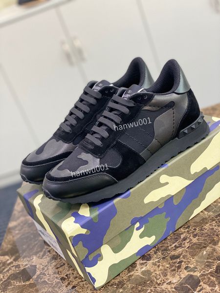 

2023 designer sneakers leather rivets loafers casual shoes mens change sneaker platform rivets size38-46 xg210102, Black