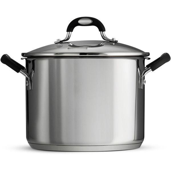 

tramontina lock-n-drain stainless steel 6 quart covered stock pot 3 count