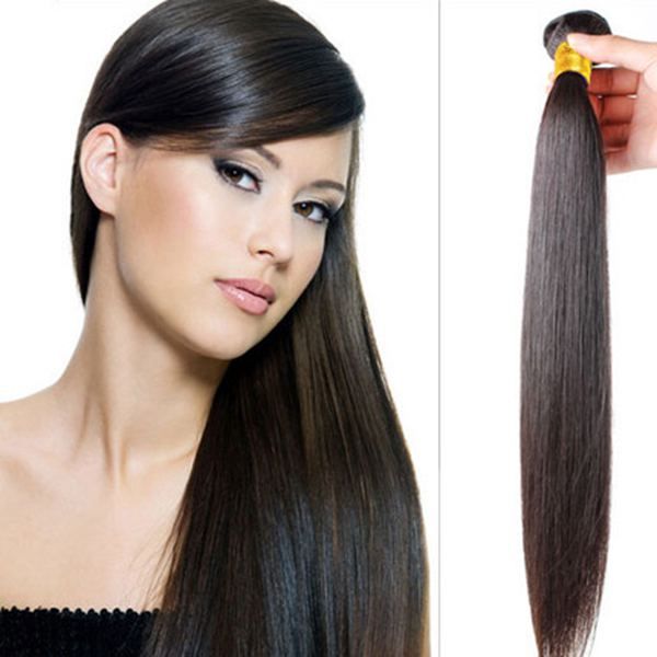 

9a brazilian remy hair bundles straight 1 bundle, Black