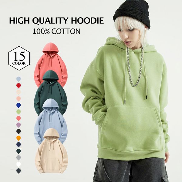 

men's hoodies sweatshirts spring autumn 100 cotton sweatshirt mens solid basic essential casual classic luxury thin women pullovers jog, Black
