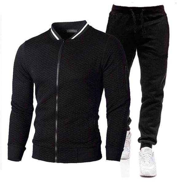 

men's tracksuits men sets fashion sporting suit brand patchwork zipper sweatshirt sweatpants mens clothing slim tracksuit 230208, Gray