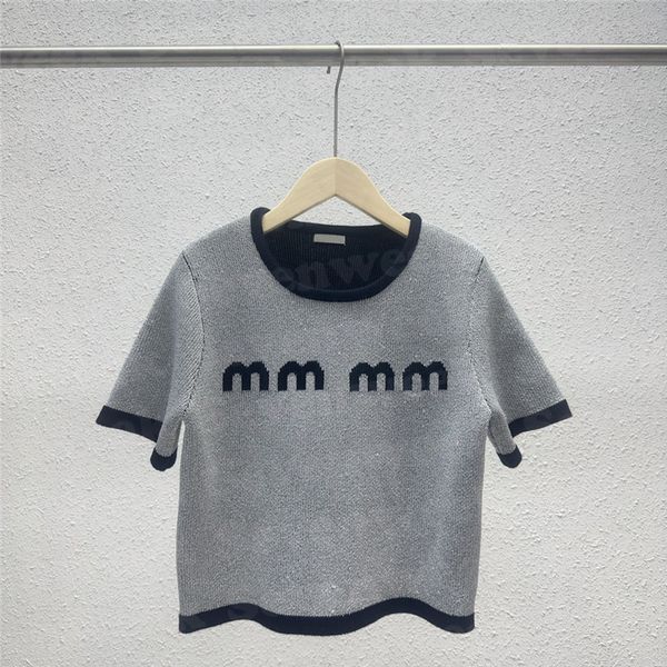 

letter knitted vest t shirts for women designer fashion knits shirt spring casual ladies tanks sweater, White