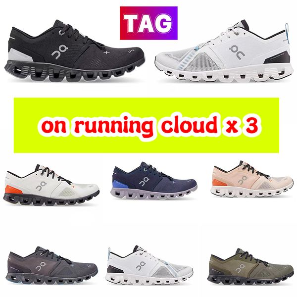 

on running shoes cloud x 3 workout cross training shoe cushion mesh men women sneakers ivory black eclipse magnet midnight heron fawn magnet