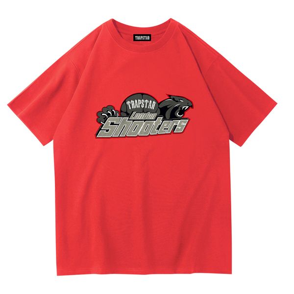 

men's t-shirts men's trapstar printed t-shirt short-sleeved jacket chenille sportswear black cotton london street clothing size s-, White;black