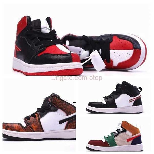 

2023 basketball shoes 1 high homage to home chicago numbered kids sports 1s black university red white girls boys children students sneakers