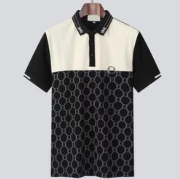 

men's polo new designer for summer short sleeve european and american polo men's t-shirt hig casual wear large m-3xl, White;black
