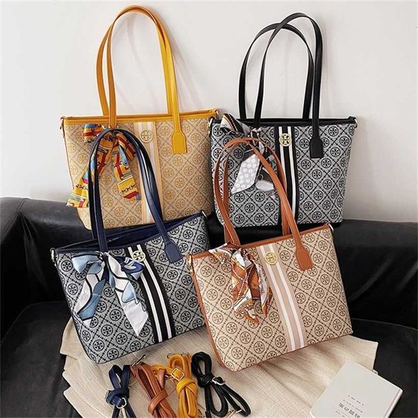 

20% off handbag 2023 new bag women's coated canvas shopping printed tote large capacity slant span