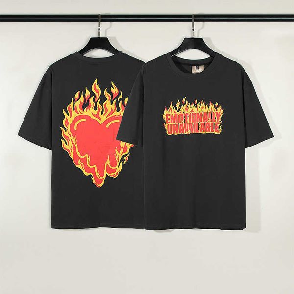 

men's t-shirts 2023ss eu dissolved love tshirt men's and women's short sleeve t shirt streetwear j230208, White;black