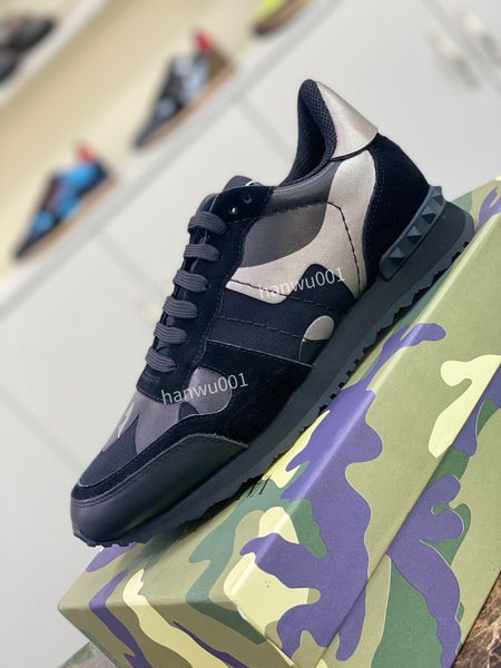 

designer sneakers leather rivets loafers casual shoes mens change sneaker platform rivets, Black