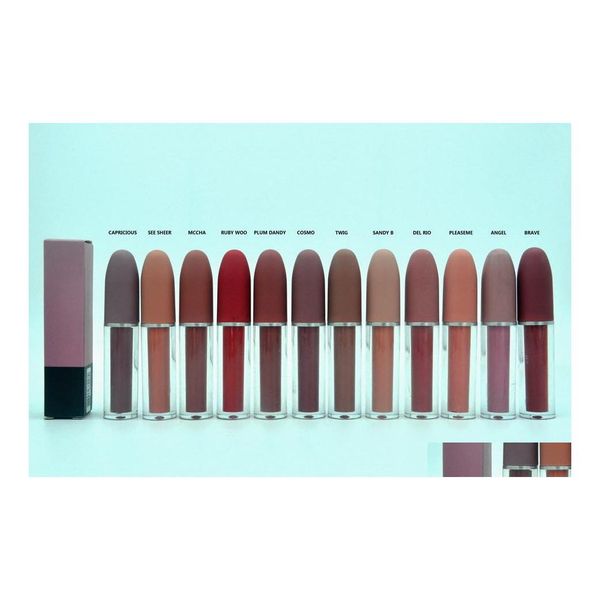 

lip gloss make up liquid lipsticks matte lipstick beauty lips makeup waterproof brand m long lasting lipgloss cosmetics 12colors dro dhhci