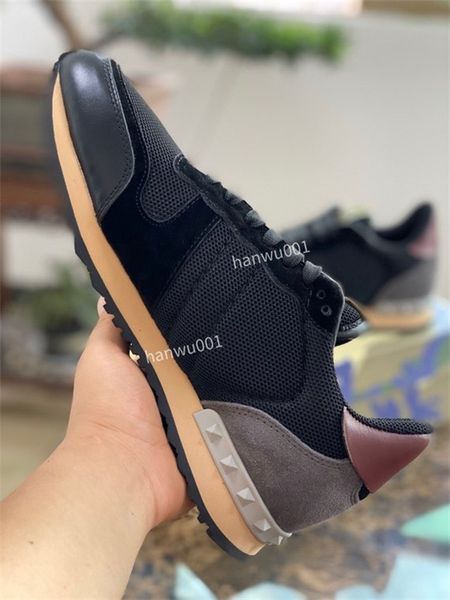 

sneakers shoes trainers sports lace-up famous brands patent leather mesh rubber sole fabric nylon outdoor casual size38-46, Black