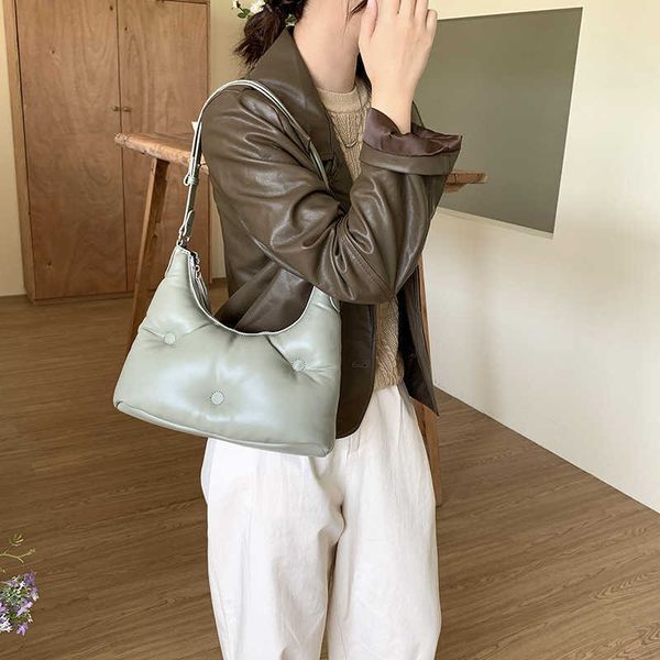 

shoulder bag 's autumn and winter fashion versatile advanced sense small design foam cotton underarm