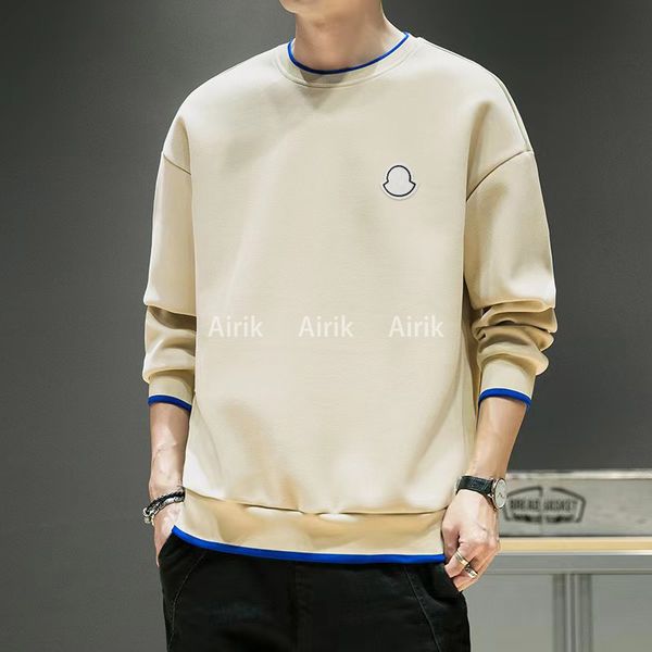 

mens hoodies designer monclair mens sweater womens knitting round neck fashion letter black nfc scan pullover oversized blue longsleeved tsh