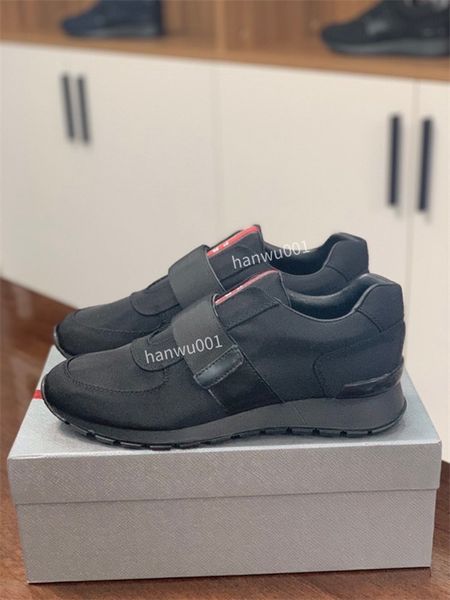 

designer luxury dress shoes technical fabric platform sneaker military casual shoes trainers sneakers size38-46, Black