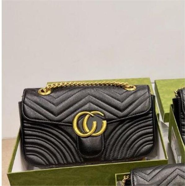 

women's fashion handbag classic corrugated shoulder bag fashion metal buckle metal chain shoulder strap 2023 new