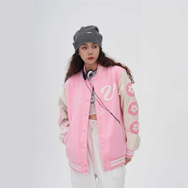 

men's jackets vand coats the baseball uniform pink leisure casual women ins fashion br new vy wizard of oz loose versatile cotton jac g, Black;brown