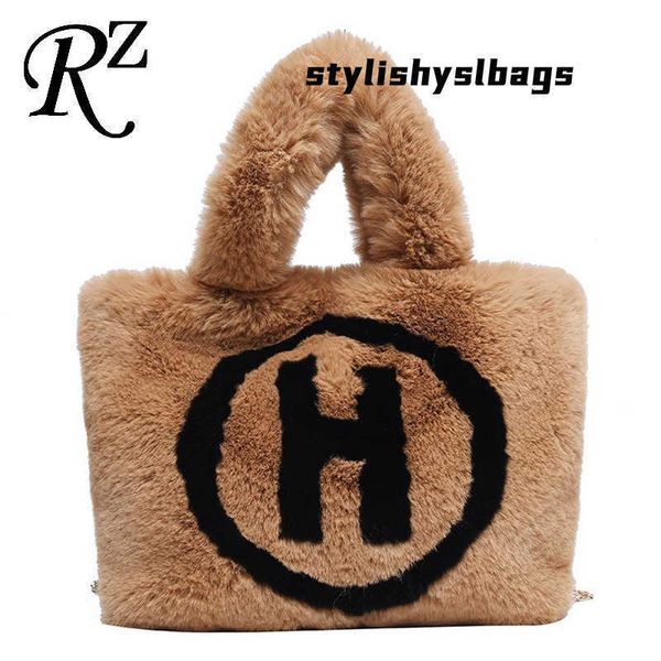 

totes plush tote bags chain women bags soft fluffy bags new winter bags for women 2020 furry bags luxury handbag fur shoulders bags 020823h