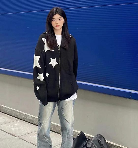 

women's sweaters new brand jacket designer women sweater outwear womens sweatshirt classic designer cardigan coat clothes a01, White;black