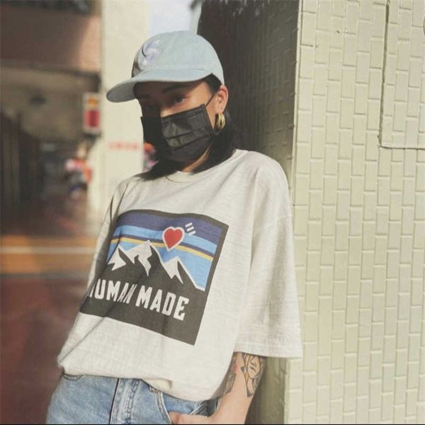 

men's t-shirts human made t shirt cartoon printed slub cotton cylinder short sleeve tshirts men women 11 human made tee j230208, White;black