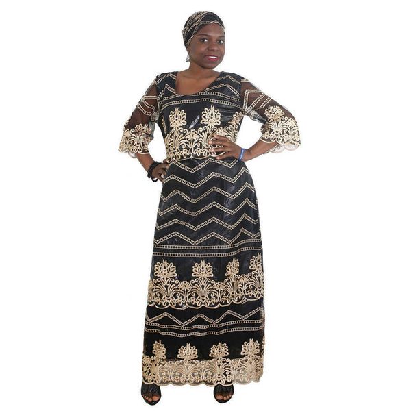 

casual dresses large women's mesh beaded embroidery 0111, Black;gray