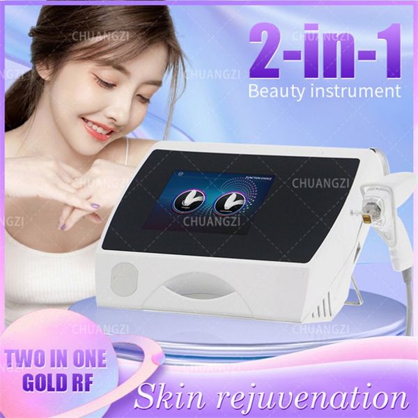 

2in1 fractional rf microneedling machine with cryo cold hammer stretch marks scar remover rf fractional micro needle machine