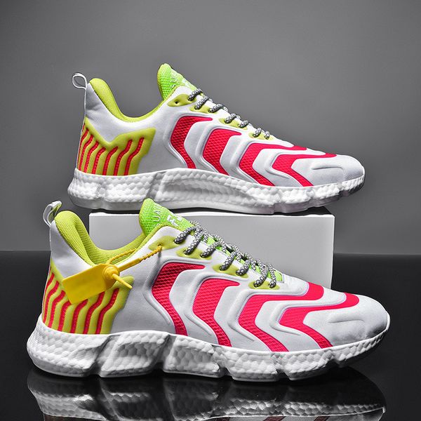 

running shoes grey blue breathable fashion fly-knit outdoor comfortable flat sport man sneakers mens trainers runner