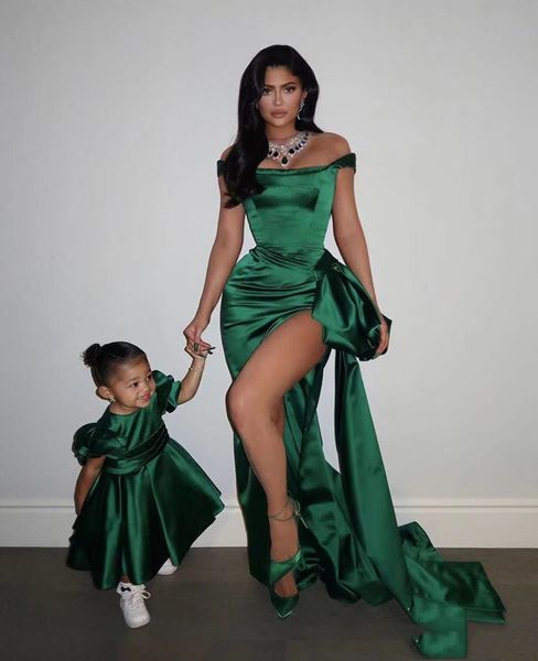 

party dresses off shoulder evening kylie jenner celebrity prom gowns side slit peplum arabic formal dress 230208, White;black